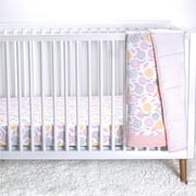 Angle View: Little Star Organic Pure Organic Cotton Crib Bedding Set, 3 Pc, Pretty Poppy