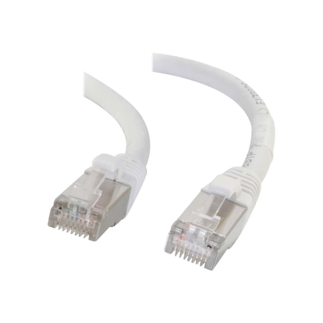 C2G 2ft Cat6 Ethernet Cable - Snagless Shielded (STP) - White - Patch cable - RJ-45 (M) to RJ-45 (M) - 2 ft - screened shielded twisted pair (SSTP) - CAT 6 - molded, snagless, stranded - white
