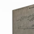 thumbnail image 2 of Luxe Metal Art 'Tripod Flying Boat Blueprint Patent Parchment' Metal Wall Art, 24"x36", 2 of 9