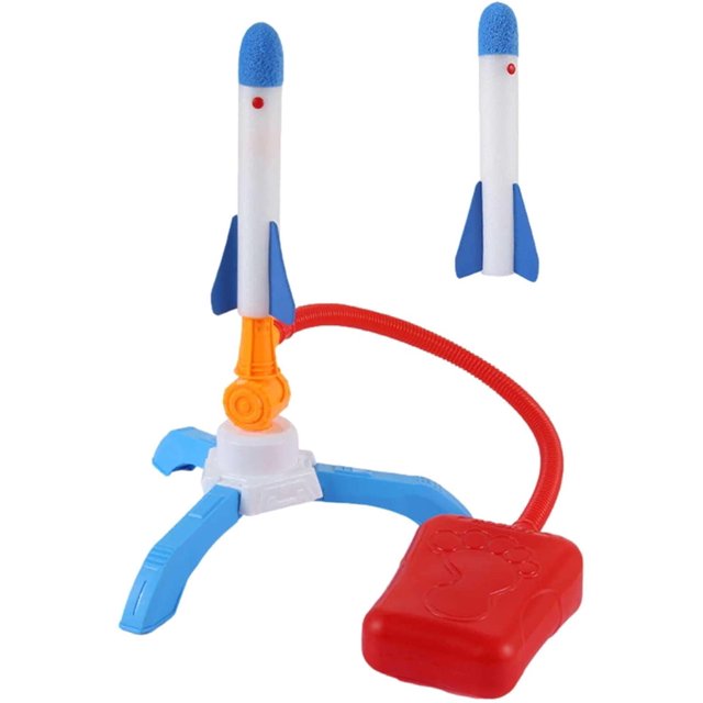 Jouet Fusée STO mp, Lance-Roquette Jouet STO mp, Fusée pour Enfants en Plein Air, 3 Fusées en Mousse, Trépied Durable et Pompe à Air, Jouets d'Extérieur pour Garçons/filles de 3 à 12 Ans, Cadeaux