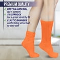 thumbnail image 4 of MDR Lightweight Cotton Slouch Socks For Women and Men 1 Pair Size 9 to 11 (Orange), 4 of 7