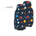 thumbnail image 6 of Pofeuu Space Cartoon Print Automotive Car Seat Covers Flat Cloth Full Set Seat Covers,Car Seat Covers front seats for Cars Trucks and SUVs(Two packs), 6 of 7