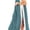 Teal, variant on Wrongduck Women's 2 Piece Sets Boho Color Block Sleeveless Maxi Dress Matching Shorts with Pockets
