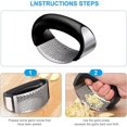 thumbnail image 4 of Garlic Press, Garlic Press Stainless Steel, Stainless Steel Garlic Press, Garlic Gift, 4 of 5