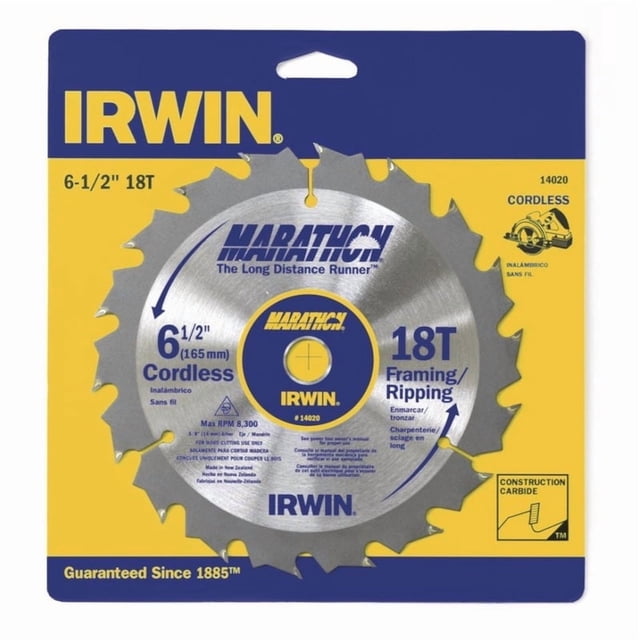 Hoja de sierra circular IRWIN Marathon Classic Carbide 18T 165 mm