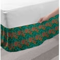 thumbnail image 2 of Vintage Floral Bed Skirt, Ornament with Folkloric Floral Motifs Traditional Design, Elastic Bedskirt Dust Ruffle Wrap Around for Bedding Decor, 4 Sizes, Multicolor, by Ambesonne, 2 of 2