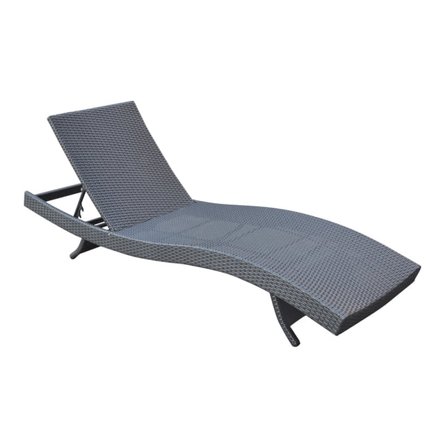 Armen Living Cabana Adjustable Wicker Chaise Lounge Chair