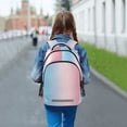 thumbnail image 6 of FORMRS Kids School Backpack Elementary Student Unisex Travel Bookbag with Reflective Stripes, Light Pink Gradient, 6 of 7