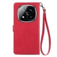 thumbnail image 3 of For Xiaomi Redmi Note 14 Pro 4G Case Zipper Wallet Flower Imprint PU Leather Phone Cover - Light Pur, 3 of 5