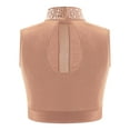 thumbnail image 2 of TTAO Kids Girls Dance Party Vest Top Hip Hop Jazz Stage Performance Dancewear Sparkly Camisole Dusty Pink 12, 2 of 3