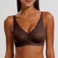 thumbnail image 2 of Scalloped Floral Lace Deep‑V Bra for Women Thin Breathable Elegant Daily‑Date Fashion Undergarment, 2 of 4