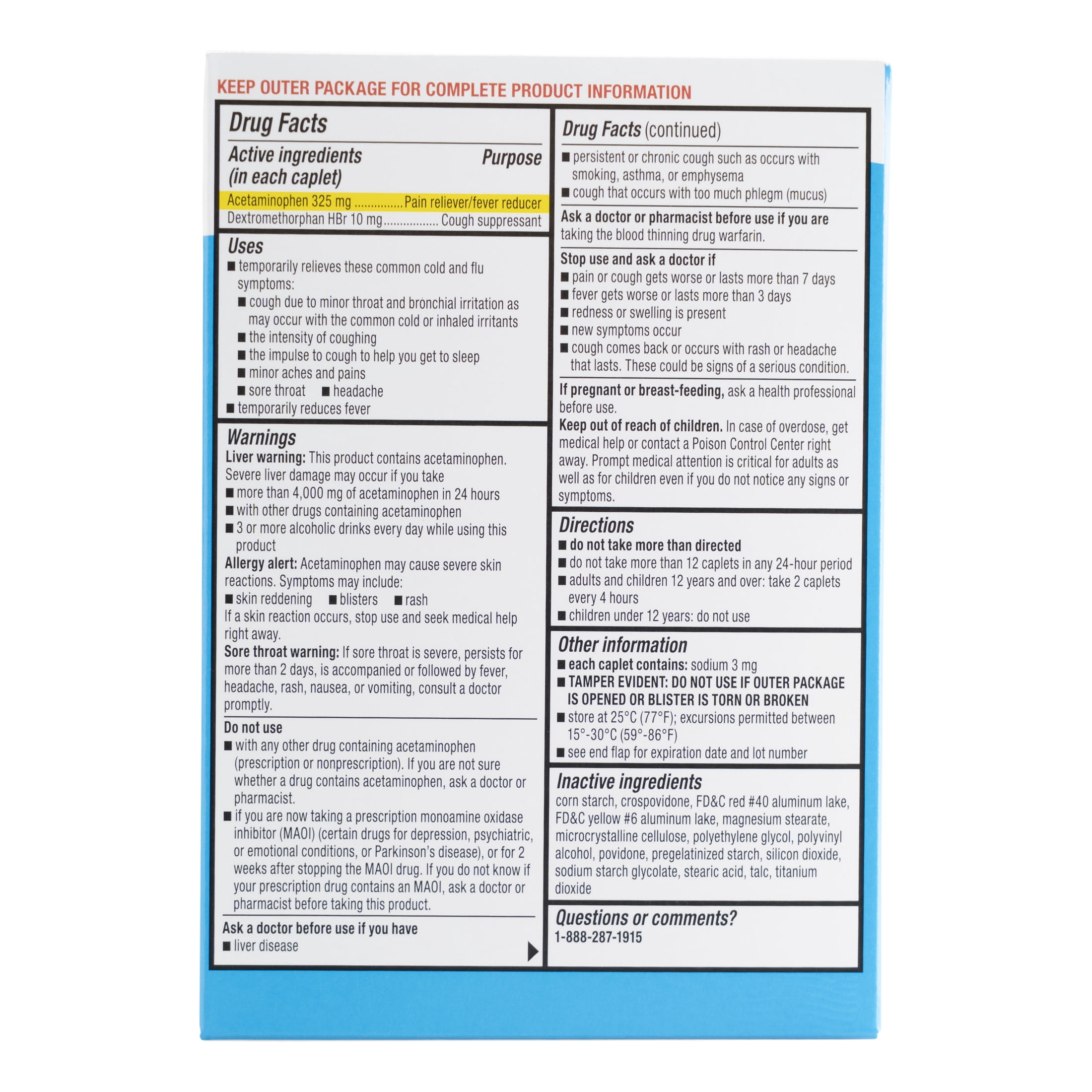 EQ Fast Max Multi-Symptom Cold & Flu Relief Caplets 20ct