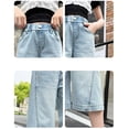 thumbnail image 6 of UACY Girls Y2K Cute Jean Shorts High Waist Baggy Denim Shorts Wide Leg Elastic Waist Summer, 6 of 9
