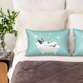 thumbnail image 4 of Easygdp French Bulldog Taking a Bath Pillowcase 20×30 inches, Throw Pillowcase with Invisible Zipper for Bedroom, Sofa, Office, 4 of 8