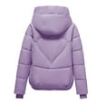 thumbnail image 6 of Fashion Plus Size Hooded Coats for Womens Winter Warm Casual Solid Color Long Sleeve Warm, 6 of 8