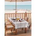 thumbnail image 2 of Outdoor Tablecloth with Umbrella Hole for Patio/Picnic/Party/Camping, Texas Star Vintage Waterproof Table Cloth Rectangle Table Cover Washable, Red Berry Retro Art White Wooden (54"x 80"), 2 of 8