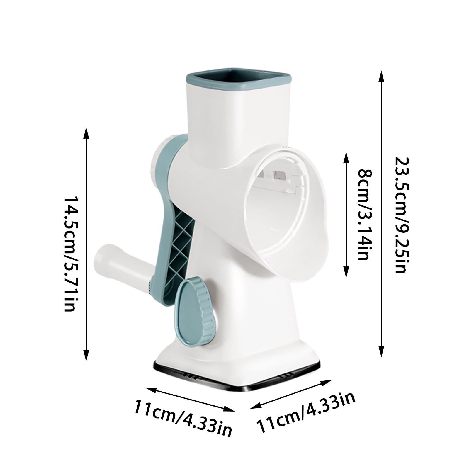 Hand Crank Ice Crusher - Manual Rotary Ice Shaver Machine for Snow Cones & - Crushes All Ice Cube Sizes with Suction Base (Upgraded Blade Design)