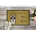 thumbnail image 2 of Caroline's Treasures BB1503JMAT Tricolor Corgi Spoiled Dog Lives Here Door Mat, Indoor Rug or Outdoor Welcome Mat 24x36, 2 of 4