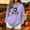 Purple, variant on Molidfa Women's Edgy Skull Hoodie Rocker Graphic Oversized Halloween Pullover Sweatshirt