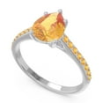 thumbnail image 2 of 2.30 Ct Wonderful Pear Cut Citrine Gemstone Engagement Ring for Women Solid 14K White Gold Size 3.5 by Diamond-Capitals, 2 of 8