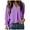 A-Purple, variant on Womens 3/4 Length Sleeve Blouses Dressy Casual V-Neck Solid Business Shirts with Smocked Office Work Fashion Tunic Tops