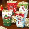thumbnail image 2 of Caja de palomitas de maíz de Navidad, suministros para fiestas navideñas, muñeco de nieve, Papá Noel, película familiar, caja de dulces, decoraciones para fiestas de Navidad, 4 piezas, 2 of 4