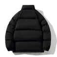 thumbnail image 4 of IROINNID Men's Long Sleeve Round Neck Puffer Stand Collar Mid-Length Jacket Solid Color Leisure Stand Collar Windproof Keep Warm Jacket Coats, 4 of 5