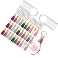 thumbnail image 1 of Kearding 120 Uds. Llavero acrílico en blanco DIY para hacer manualidades, disco circular transparente, mano de obra fina, juego de borlas DIY para adorno Artesanía Kearding HA019818-00, 1 of 6