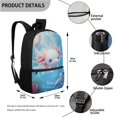 thumbnail image 3 of Jeiento Axolotl Backpack for Girls 8-12 Elementary School Bag with Lunch Box Pencil Case Blue Ocean Kindergarten School Bookbag Set 3 In 1 Kids Daycare Satchel Rucksack Travel Daypack, 3 of 7