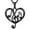 02, Music Heart Black, variant on Jewmon Rock Guitar Pick Necklace for Men Women Couples Valentine Day Gifts Punk Music Note Pendant Chain Jewelry