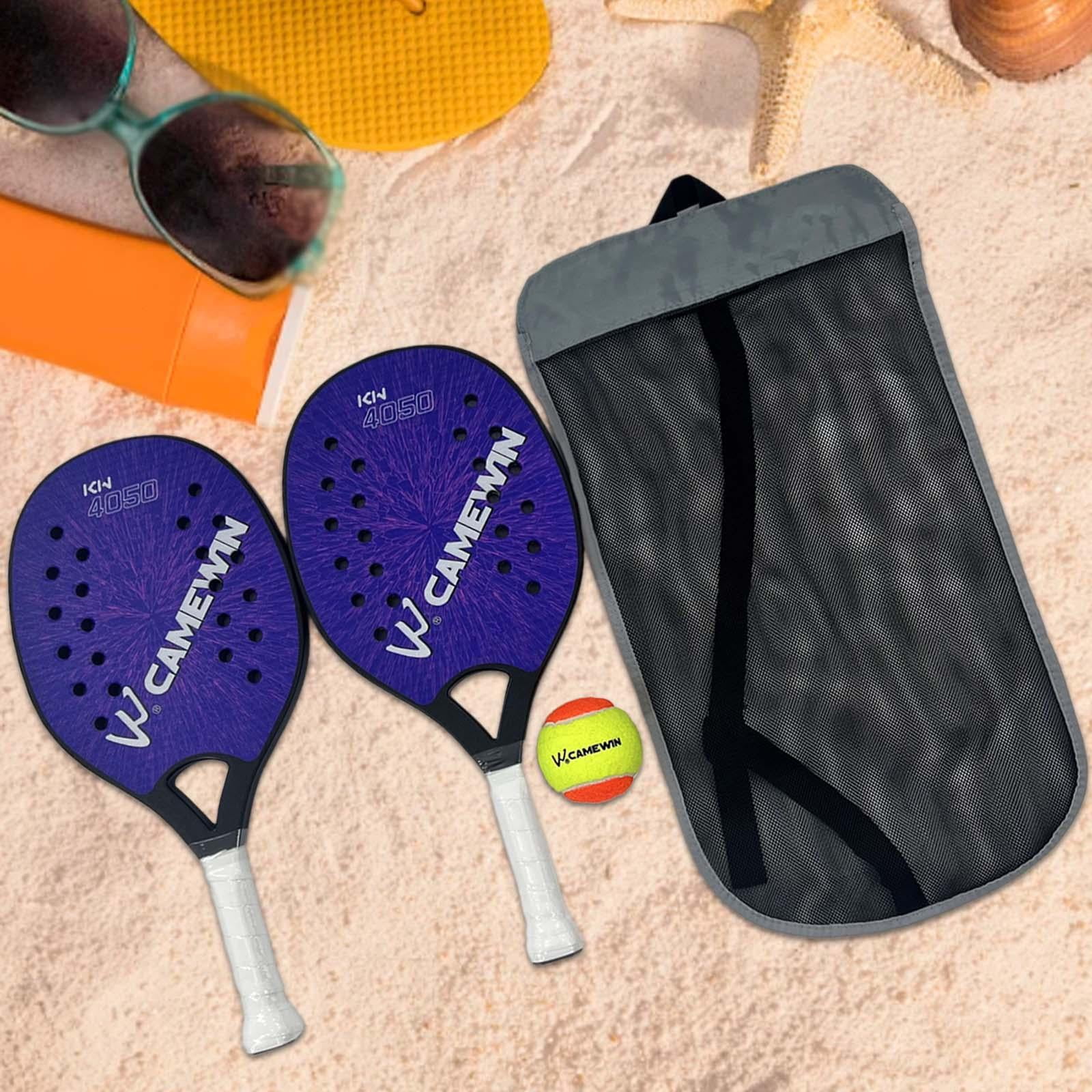 QccHieUs 1 Pair Beach Tennis Rackets Beach Tennis Paddles for Child Portable Beach Tennis Blue