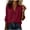 Wine, variant on Cotton Linen Women's Oversized Button Down Shirt Long Sleeve Turn Down Collar Chest Pocket Blouse Ideal Top for Spring Summer Casual Wear