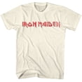 thumbnail image 1 of Iron Maiden Red Black Logo Natural Adult T-Shirt 4Xl, 1 of 2