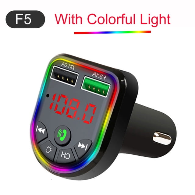 Transmisor FM Bluetooth 5.0 LYD F5 Reproductor de MP3 Carga Rápida Manos Libres