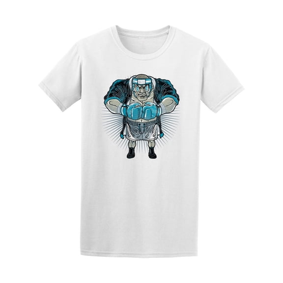 Cartoon Aggressive Boxer Fighter Tee Men's -Image by Shutterstock