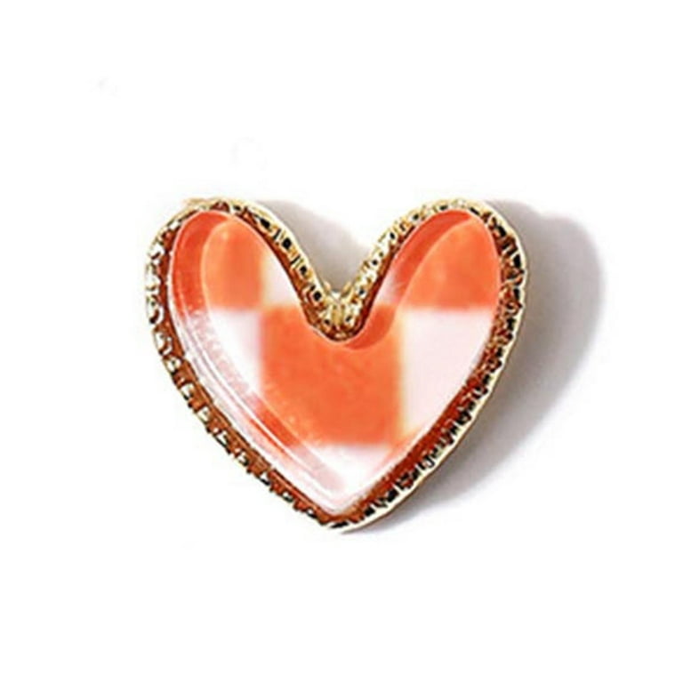 5Pcs/Set Nail Ornament Non-Fading Love Heart Shape Nail Gems Flatback  Rhinestones for Women and Girl Nail Salon 
