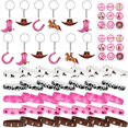 thumbnail image 1 of Pulseras de silicona HyDren, 48 unidades, llaveros acrílicos para fiestas de vaqueras, 1 of 7