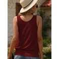 thumbnail image 2 of Women V Neck Tank Tops Ribbed Sleeveless Casual Tops Shirts, 2 of 6