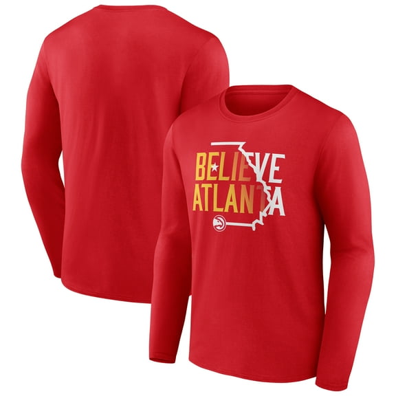 Men's Red Atlanta Hawks Team Pride Long Sleeve T-Shirt