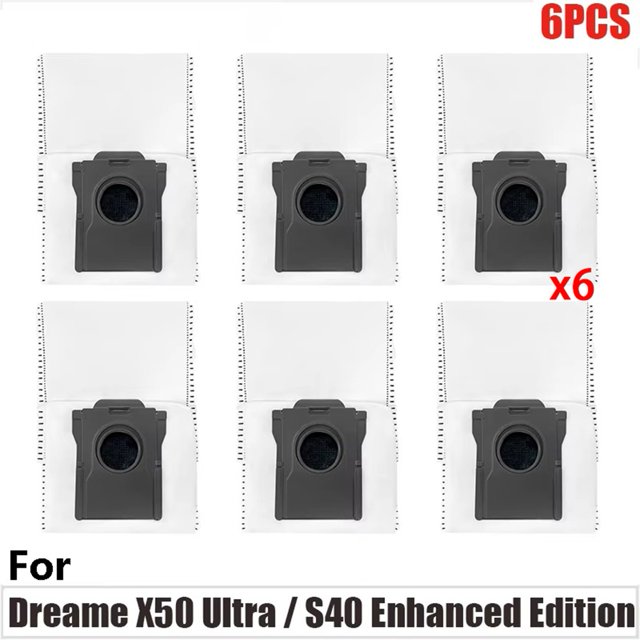 6 Bolsas para Aspiradora para X50 Ultra / S40 Enhanced Edition. Bolsas para Aspiradora Robot.