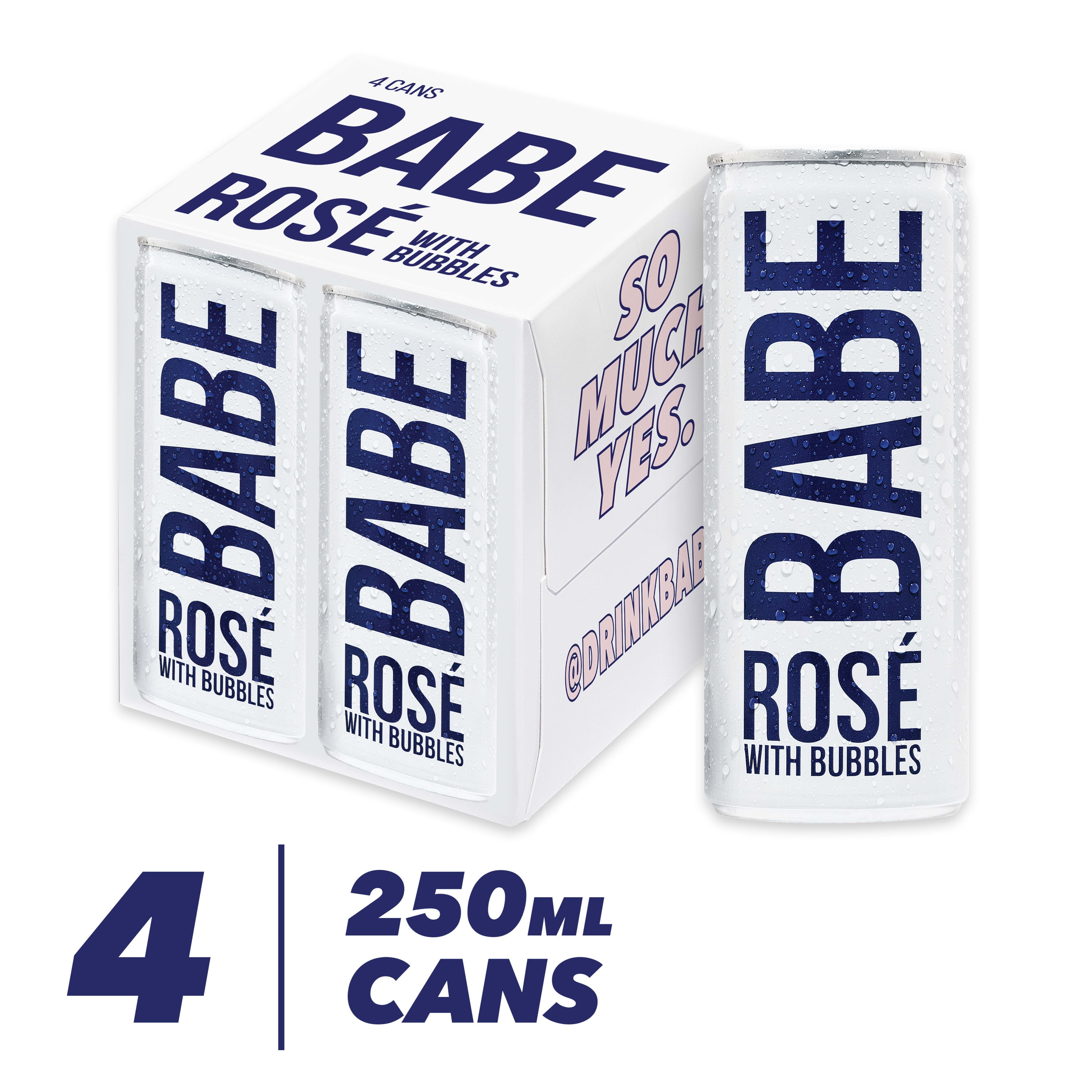 Babe Rose With Bubbles 4 Pack 250ml Cans Walmart Com