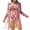 Red, variant on Wancir Women's 3 Piece Tropical Print Halter High Waist Bikini Swimsuits with Cover Ups