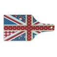 thumbnail image 2 of Shabby Flora Cutting Board, British Flag in Floral Style Retro Polka Dots Country Culture Inspired, Decorative Tempered Glass Cutting and Serving Board, Wine Bottle Shape, Multicolor, by Ambesonne, 2 of 5