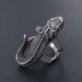 thumbnail image 3 of PAMTIER Men's Stainless Steel Vintage Silver Animal Charm 3D Reptile Gecko Lizard Ring Personality Gothic Punk Rock Size 7, 3 of 6