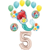 Little Mermaid Party Supplies Princess Ariel 5th Birthday Balloon Bouquet Decorations