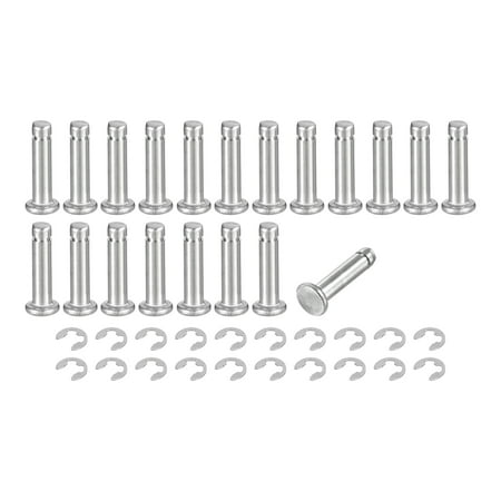 

20Set M4x16mm 304 Stainless Steel Cylindrical Shaft Snap Ring Locating Pin