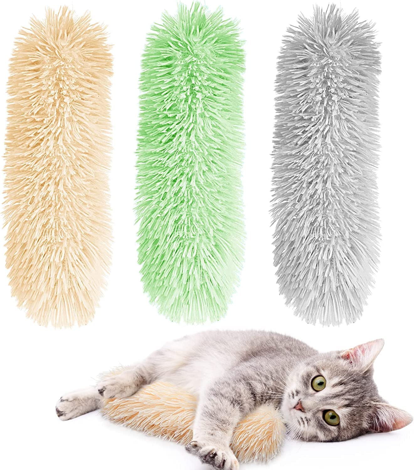 Ofocase 3pcs Cat Catnip Toys for Indoor Kitten, Interactive Cat Kicker