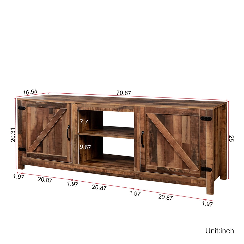 Kadyn Farmhouse TV Stand, Wood TV Cabinet with Storage, Entertainment Center TV Console for Living Room, Walnut Kadyn Farmhouse TV Stand, Wood TV Cabinet with Storage, Entertainment Center TV Console for Living Room, Walnut