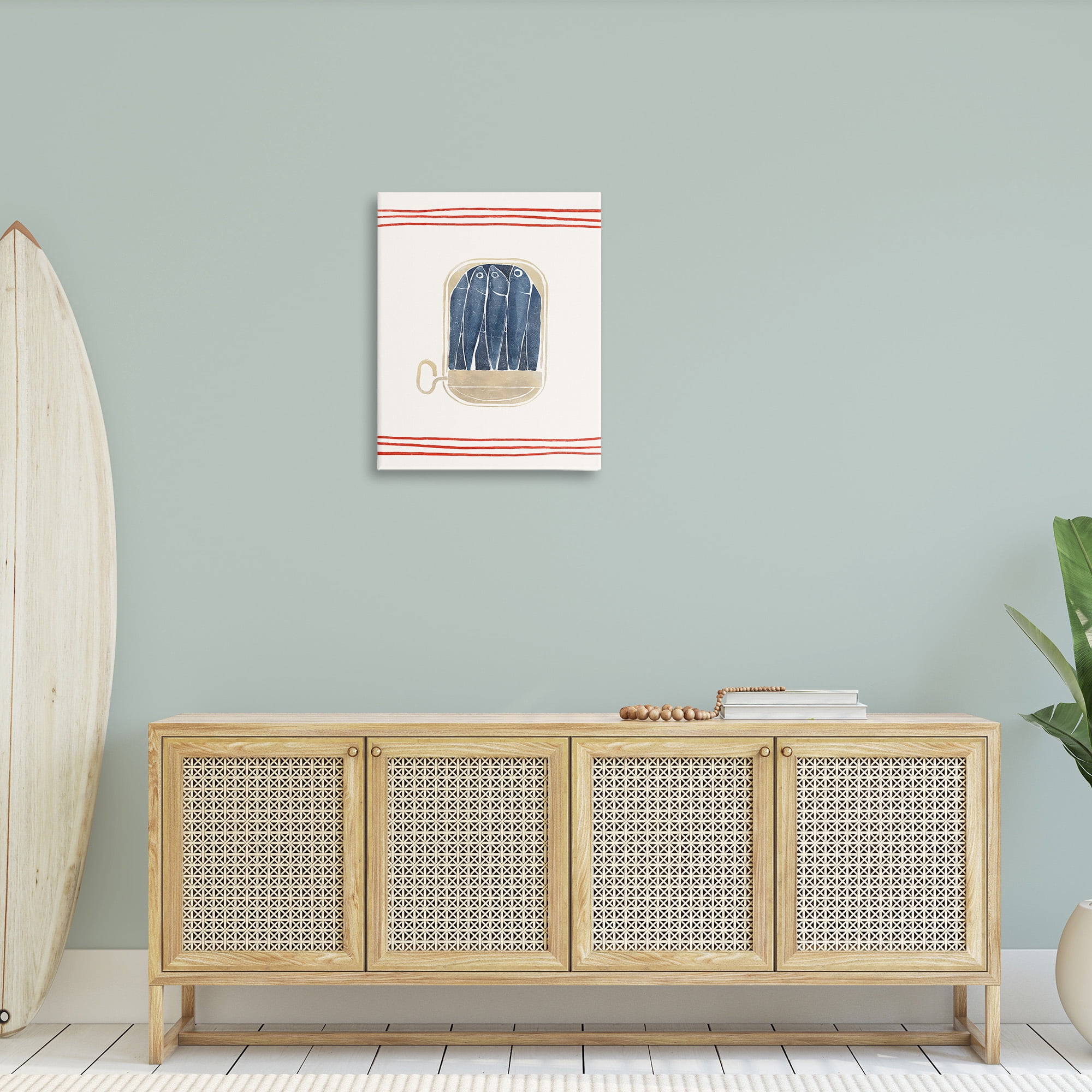 Stupell Industries Minimal Canned Sardines Animals & Insects Painting Gallery Wrapped Canvas Art Print Wall Art, 24 x 30