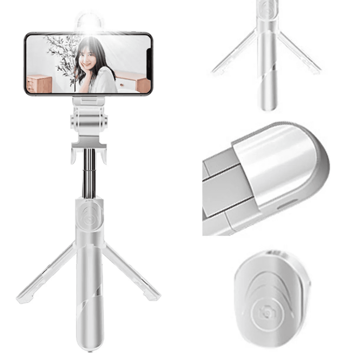 Xtellar Palo Selfies Tripode Portatil Celular Rudo Para Iphone Xtellar Plateado